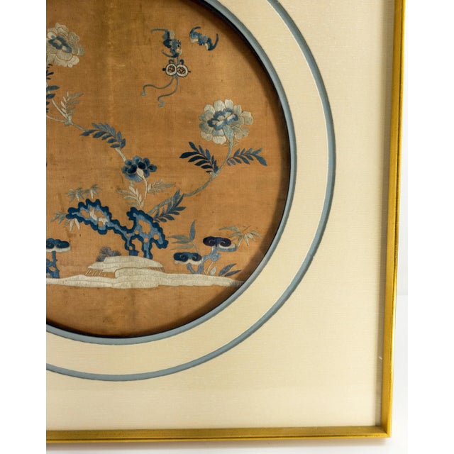 19th Century 19th Century Framed Chinese Silk Embroidered Robe Panel For Sale - Image 5 of 11