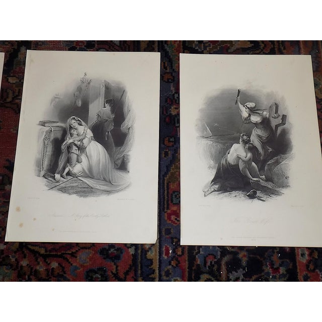 Printmaking Materials Antique 19th Century Victorian Genre Engravings Featuring Beautiful Women - Set of 12 For Sale - Image 7 of 8