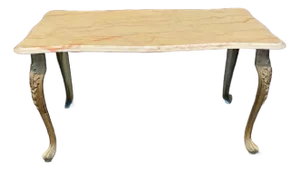 French Midcentury Louis XV Marble Top Coffee Table