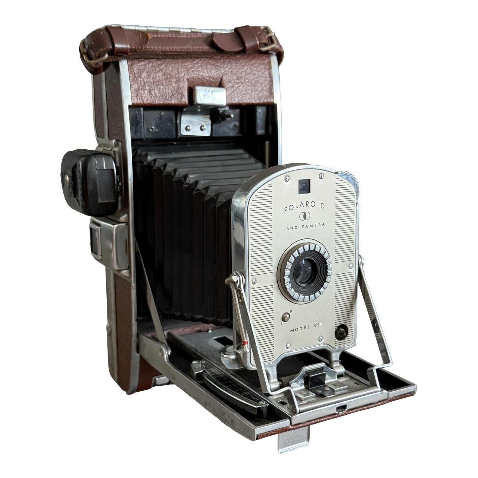 Appareil photo Polaroid Land modèle 80 avec flash des années 1950