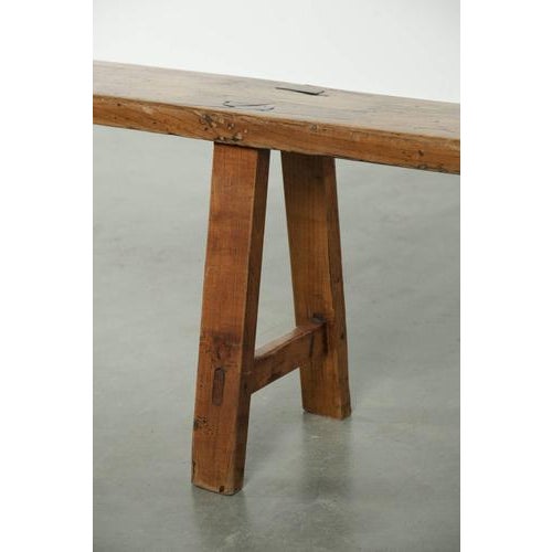 French Brocante Hall Bench For Sale - Image 15 of 16