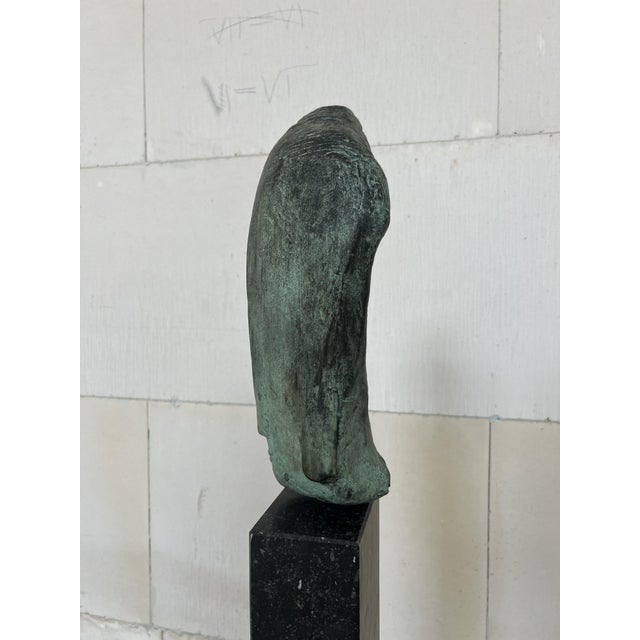 Monumental Bronze Head Sculpture from Filippa de Boer, 1980s For Sale - Image 12 of 16