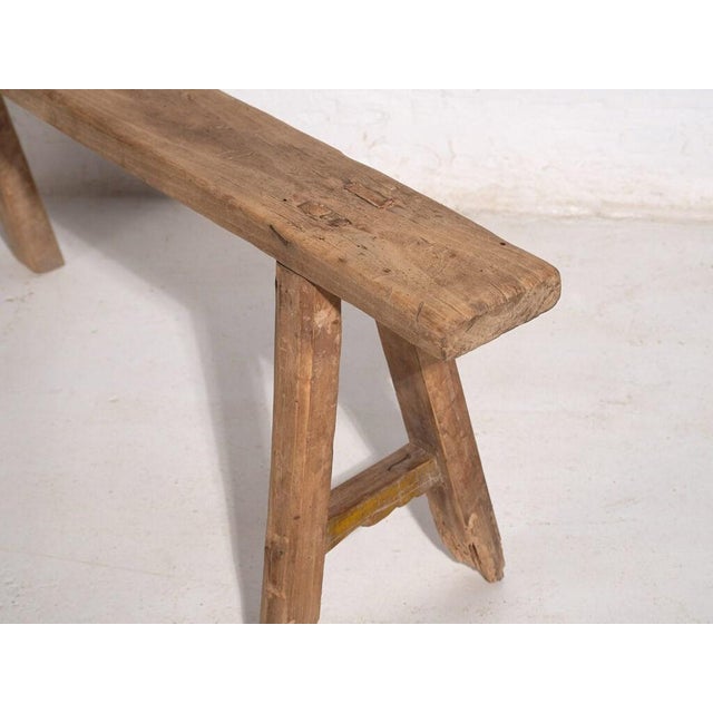 Wood Antique Wooden Bench, 1870s For Sale - Image 7 of 8