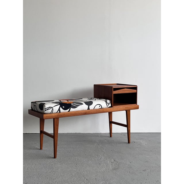 Mid-Century Modern Scandinavian Gossip Bench, 1970s For Sale - Image 10 of 11