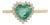 1.2ct Zambian Emerald Heart Necklace in 14k Gold With Halo Diamonds Size 4 For Sale
