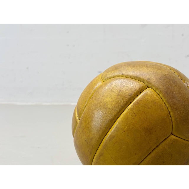 Vintage Leather Ball, 1960s For Sale - Image 4 of 9