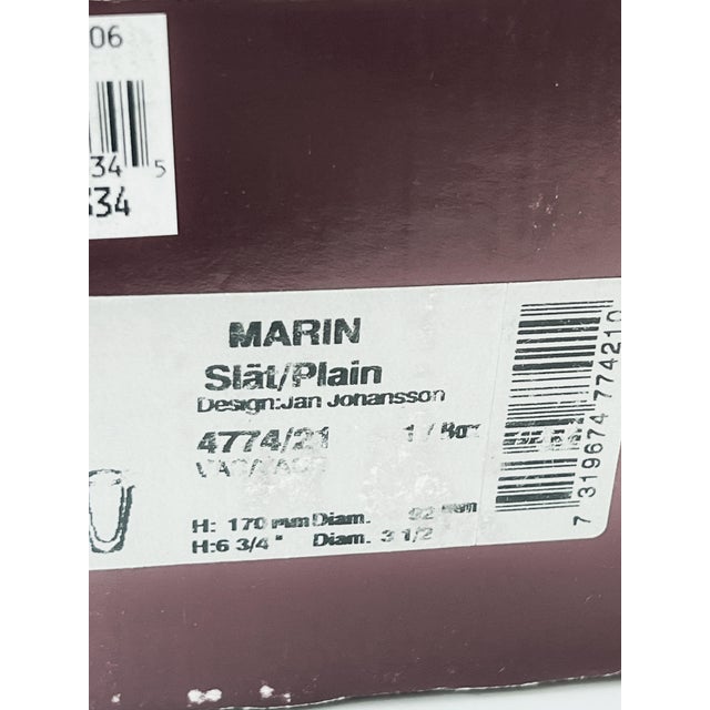 Transparent Vintage Heavy Crystal Orrefors Marin Vase by Jan Johansson 6 3/4" Tall Signed For Sale - Image 8 of 8