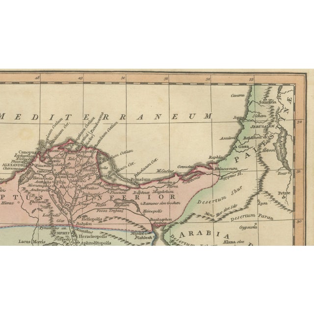 Ancient Egypt Classical Map of the Nile, 1823 For Sale - Image 4 of 11