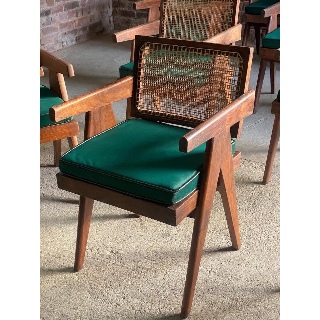 1950s Pierre Jeanneret Floating Back Dining Chairs With Certificate by