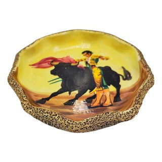 Vintage Ceramic Plate Matador, 1980s For Sale
