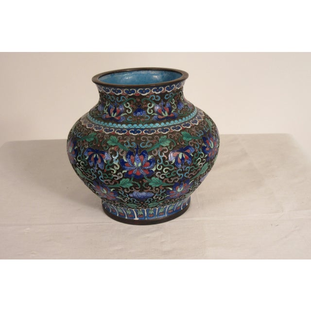 1910 cloisonné vase.