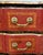 Vintage Theodore Alexander Red Leather Wrapped Serpentine Chest of Drawers For Sale - Image 10 of 13