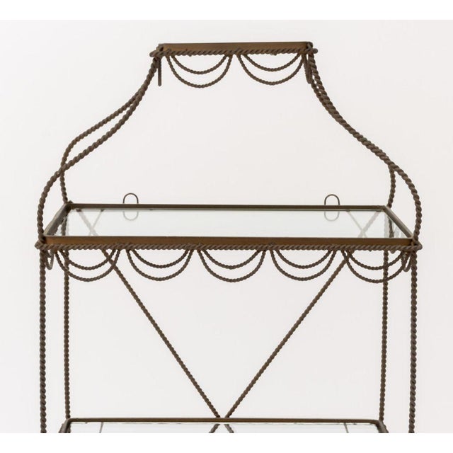 Regency Style Gilt Metal Three-Tier Etageres, Pair For Sale - Image 10 of 10