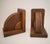 Solid French Oak Bookends in carved design from between the 1940s. In beautiful condition, a small negligible wood chip to...