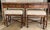 Hekman Burl Wood, Faux Bamboo Console With Nesting Stools & Brass Accents For Sale - Image 9 of 14
