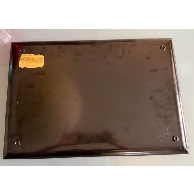 Ebony Vintage Mid-Century Modern Couroc of Monterey Sailing Ship W/Inlaid Coins Bar Serving Tray For Sale - Image 8 of 9