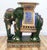 Green Pair Vintage Chinese Asian Glazed Terracotta Elephant Garden Stool Table Benches For Sale - Image 8 of 18