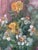 Large Vintage Original Floral Still Life Painting With Fruit For Sale - Image 14 of 18