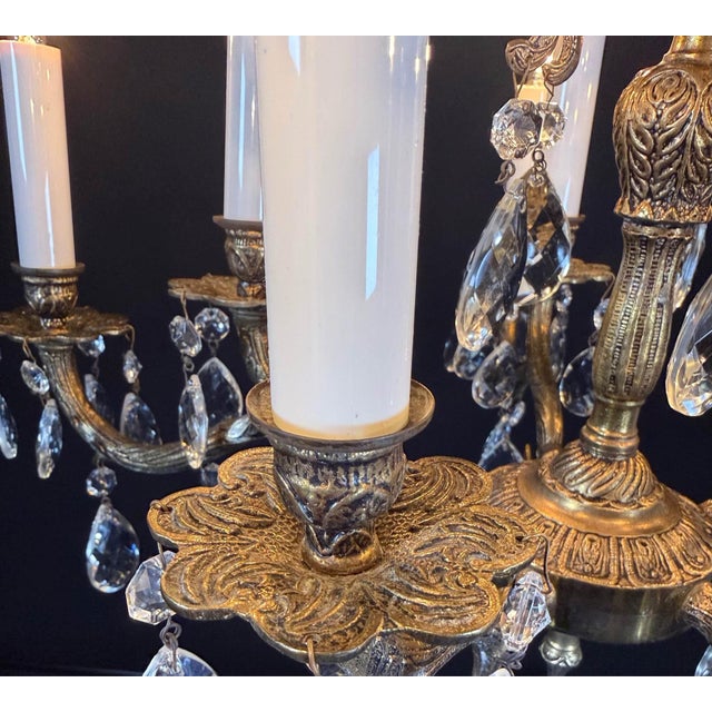 1960s Mid-Century Modern Spanish Brass Chandelier - 10 Lights For Sale In Chicago - Image 6 of 9