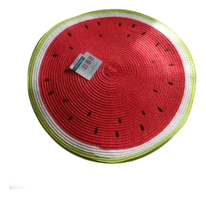 Gorgeous Synthetic Rattan Round Watermelon Placemats
