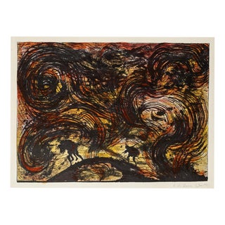 Eugene Berman, Escape from Troy, Lithograph, 1960s For Sale