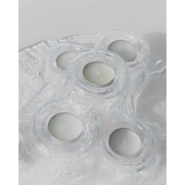 Vintage Scandinavian Glass Vulcano Candleholder by Pertti Kallioinen for Muurla, 1970s For Sale - Image 3 of 11