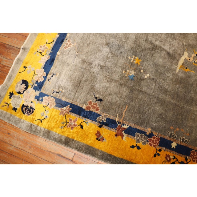Antique Colorful Chinese Peking Rug For Sale - Image 12 of 12