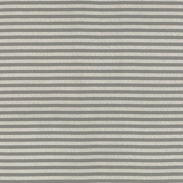Schumacher Geoffrey Metallic Stripe Fabric in Mercury For Sale