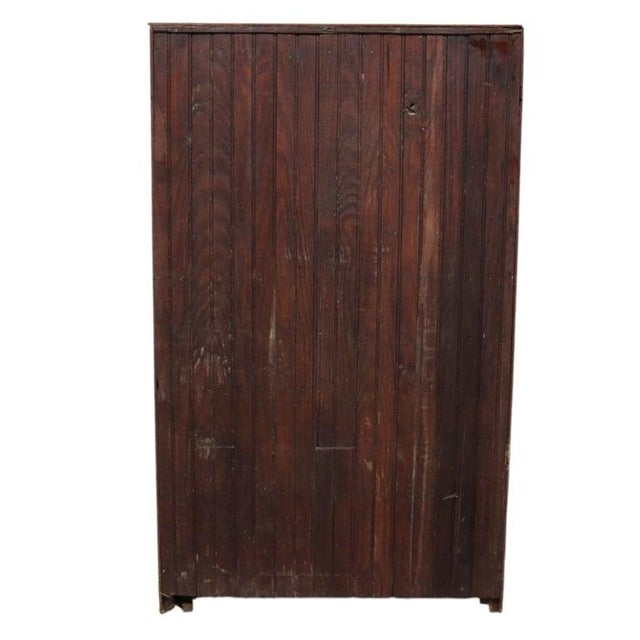 Brass Oak Apocathary Cabinet With 20 Glass-Front Drawers C1900 For Sale - Image 8 of 8