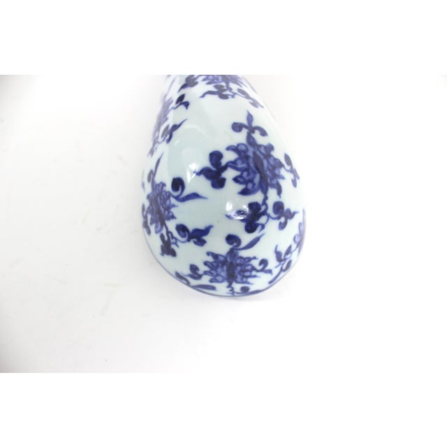 Antique Large Chinese Porcelain Spoon With Sanskrit Blue and White For Sale - Image 11 of 11