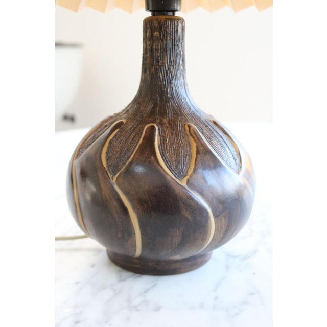 Danish Ceramic Pottery Lamp by Ole Bjørn Krüger, Denmark, 1960s For Sale - Image 3 of 11