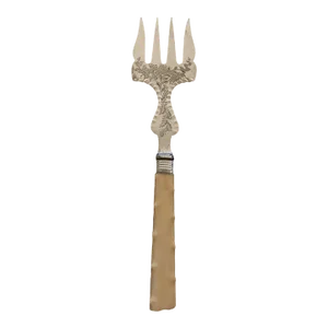 British Antique Silver Twig Pattern Bread Fork