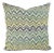 Jane Churchill Iggy in Blue and Green Pillow Cover - 20" X 20" Silver Sage Velvet Cushion Case For Sale