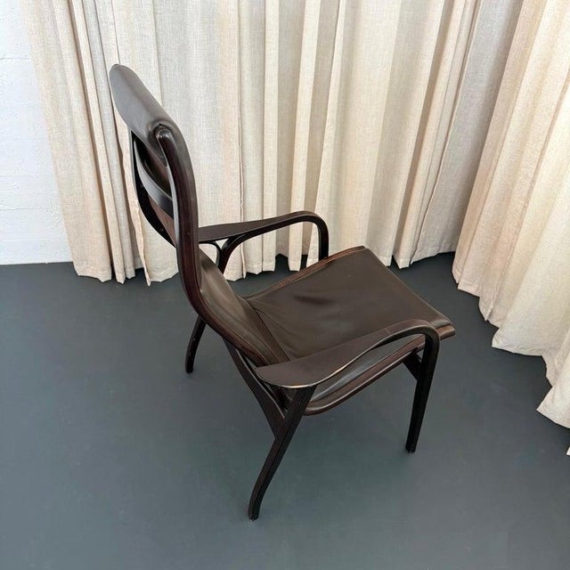 Brown 1950s Scandinavian Modern "Lamino" Lounge Chair by Yngve Ekström for Swedese For Sale - Image 8 of 10