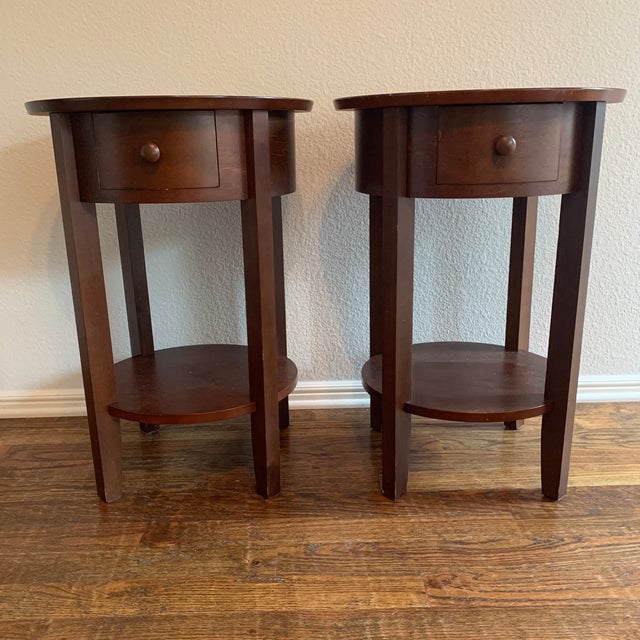 Pottery Barn Solid Wood Nightstands A Pair Chairish