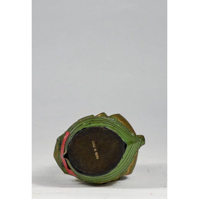 Forest Green Glass Vinsanto Bertocchini Livorno Bottle in Shape of Sailing Ship, 1960s For Sale - Image 8 of 9