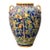 Vintage Italian Hand-Painted Ceramic Urn For Sale