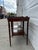 Pair of Vintage Hepplewhite Style Mahogany Side Tables With Pierced Galleries and Lower Shelves For Sale - Image 4 of 12