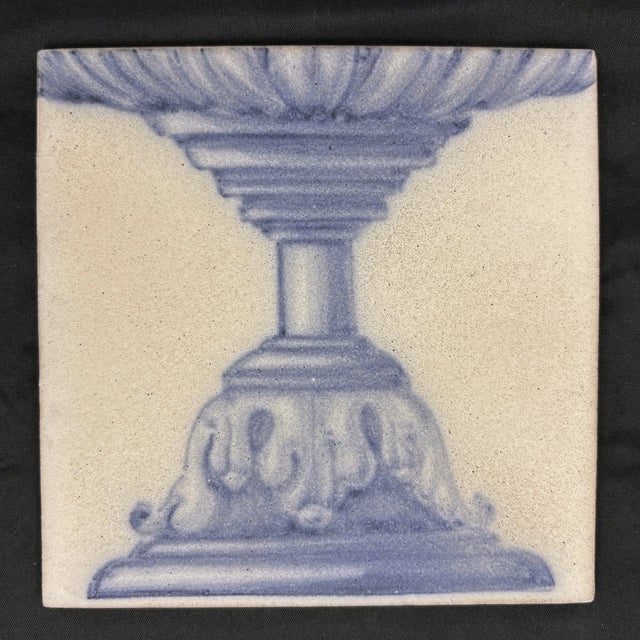 Decorative Ceramic Tile Panel - Watteau Fruit Urn For Sale - Image 9 of 10