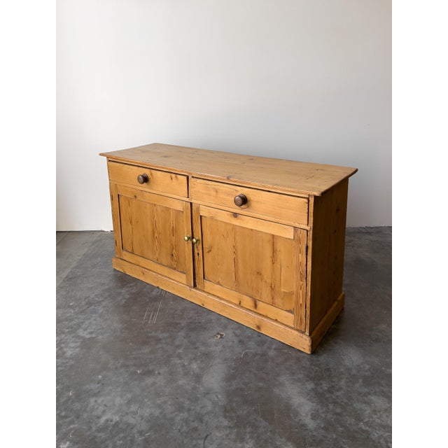 Wood Antique 19th Century English Pine Sideboard For Sale - Image 7 of 10