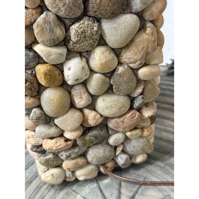 Stone Late 20th Century Polished River Rock Lamp For Sale - Image 7 of 16