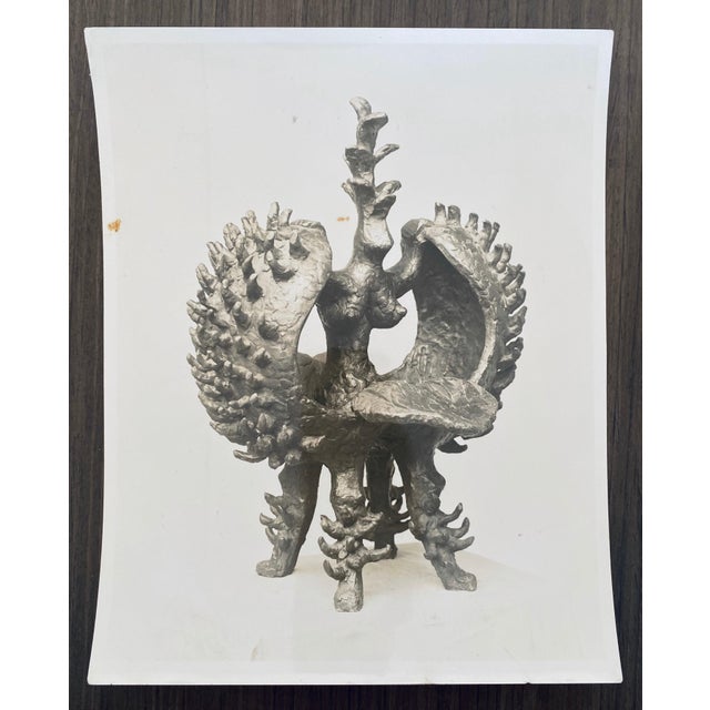 Printmaking Materials Adolph Studly, Vintage Silver Gelatin Photograph Jacques Lipchitz Bronze Sculpture Photo Signed, 1942 For Sale - Image 7 of 7