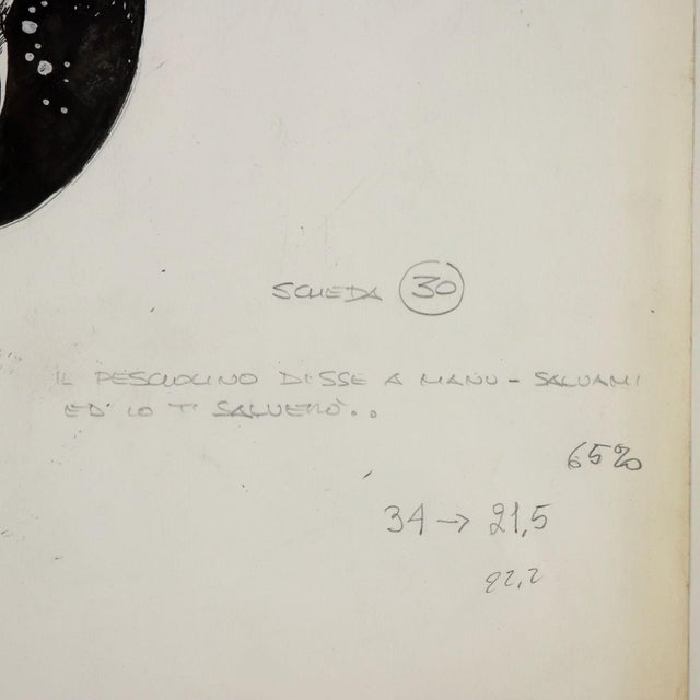 Sergio Toppi, Figurative Composition, Mixed Media on Paper For Sale - Image 8 of 11