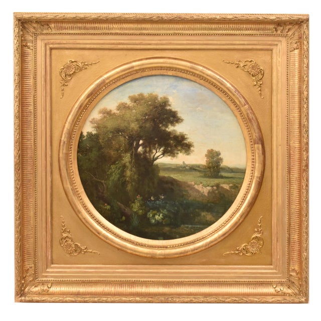 French Artist, Landscape Paintings, 1800s, Oil on Canvas For Sale - Image 11 of 11
