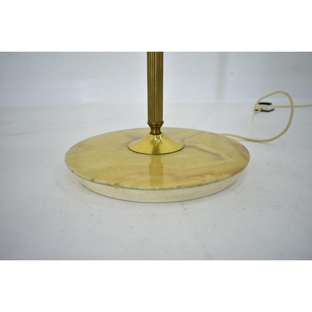 Mid-Century Alabaster and Brass Floor Lamp, Czechoslovakia, 1950s For Sale - Image 11 of 18