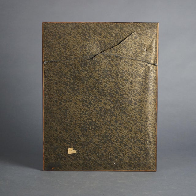 Antique Japanese Woodblock Print with Figures by Kunisada, Framed, C1920 For Sale - Image 9 of 9