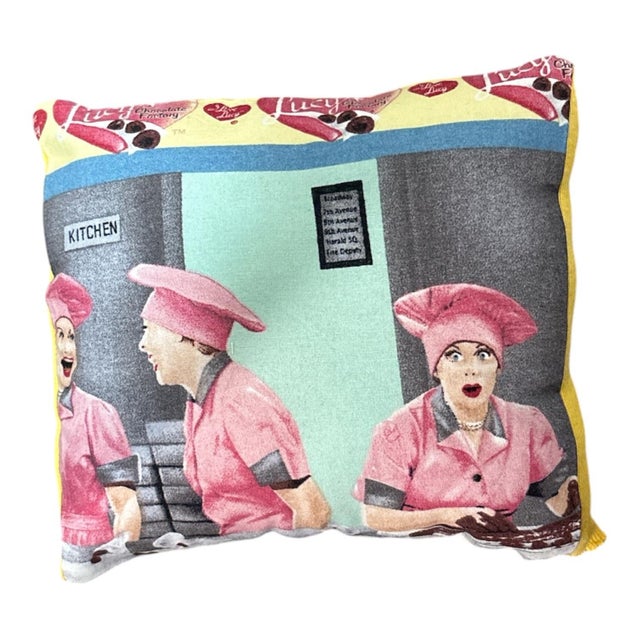 Pack of 2 I Love Lucy Pillows 10x10 Handmade New For Sale - Image 4 of 5