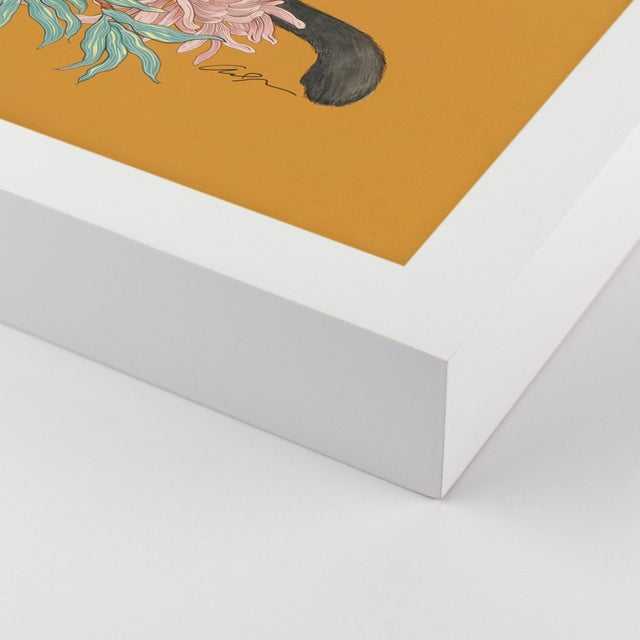 DESCRIPTION: Monkey Business by Allison Cosmos in White Frame, Small Art Print SPECIFICATIONS: Type: Framed Paper. Framed...
