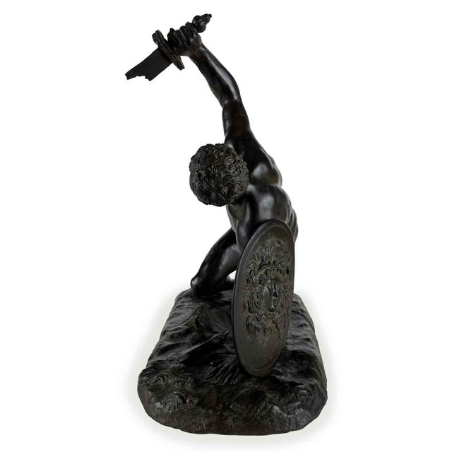 Bronze Statue of a Gladiator, Wounded Gladiator in bronze, an Italian sculpture from the early 1900s in good condition....