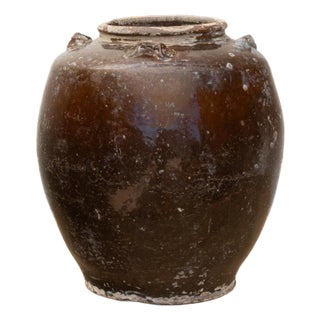 Echoes of Myanmar, Antique Glazed Martaban Pot For Sale